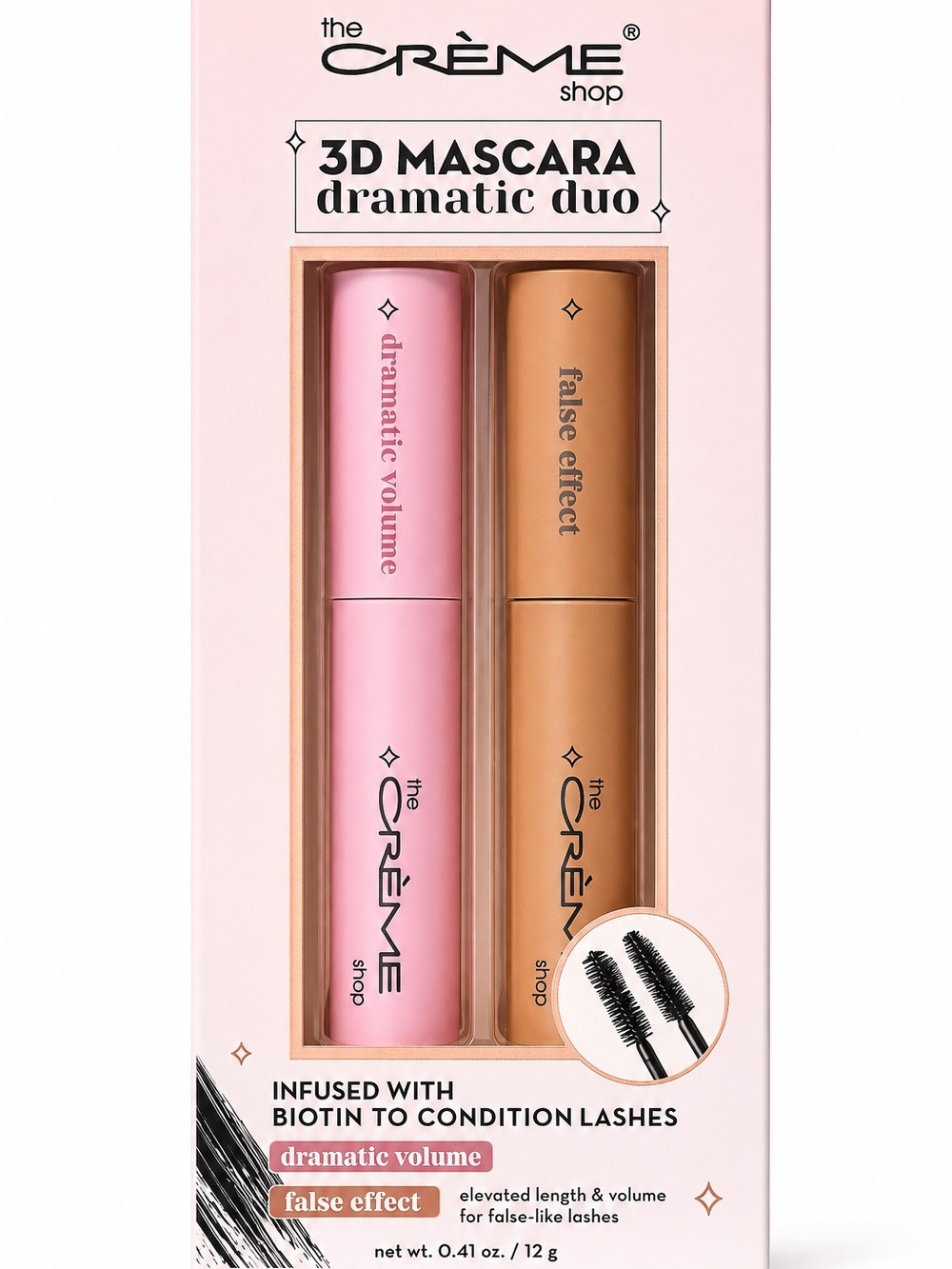 the CRÈME shop 3D Mascara Dramatic Duo - Pink & Gold